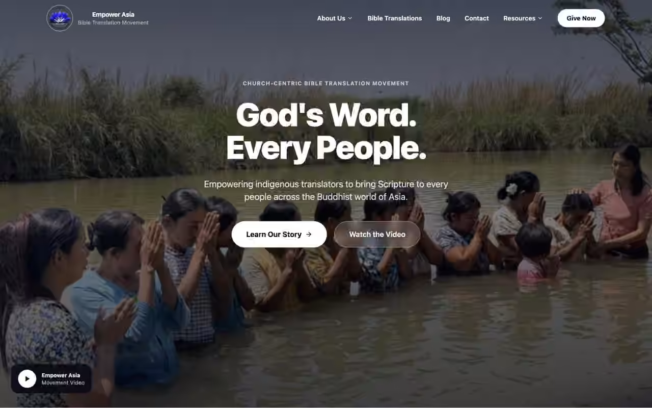 Empower Asia website on desktop