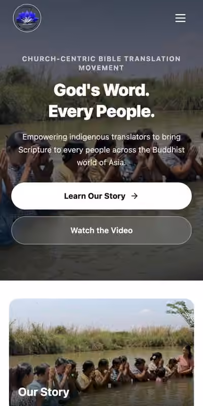 Empower Asia website on a phone
